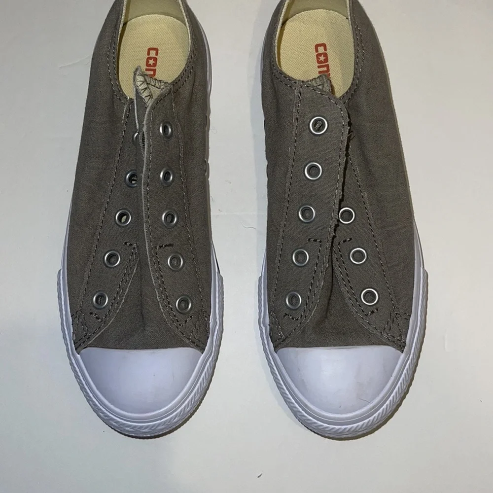 Converse All Stars youth sneakers. Size 2. Gray and White. NWOT.